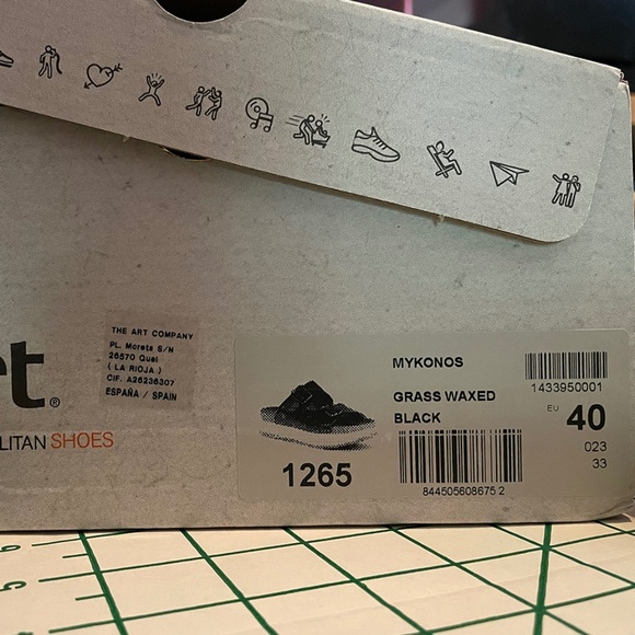 Comfortable Casual Sandals, size 40/W9-9.5, Black Platform Slides, ART Company - Picture 5 of 7